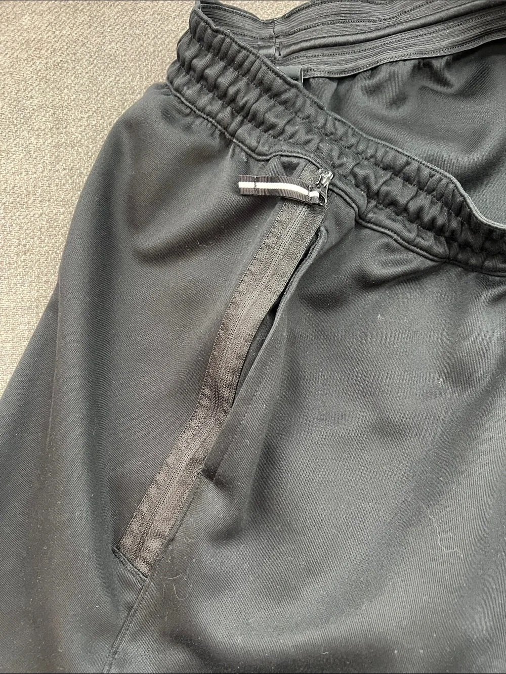 Nike Black Men's Athletic Shorts with White Swoosh